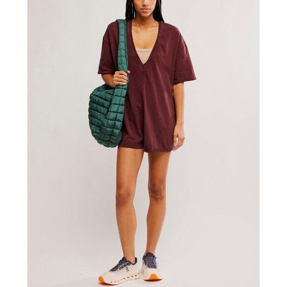 🆕 FP MOVEMENT Hot Shot Tee Romper / Dark Espresso - Picture 5 of 10